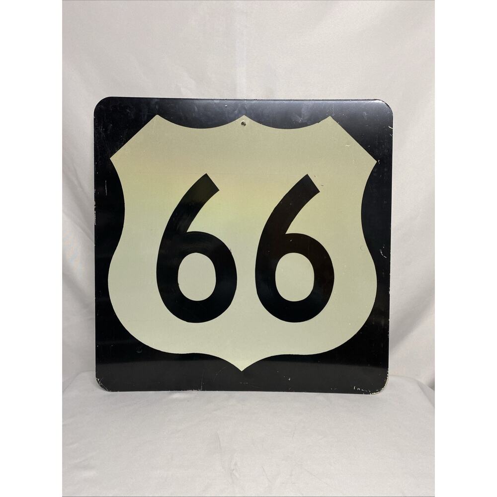 Vintage Route 66 Original Authentic Highway 66 Road Sign 24"x 24" 60’s-70’s